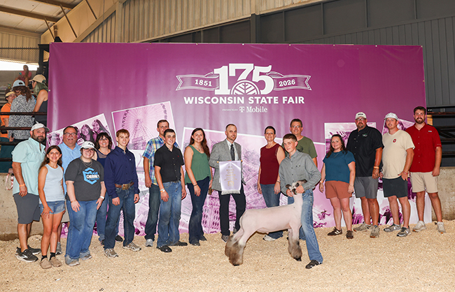 Reserve Grand Market Lamb & Champion Hamp
2026 Wisconsin State Fair